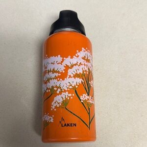 Orange Floral Water Bottle